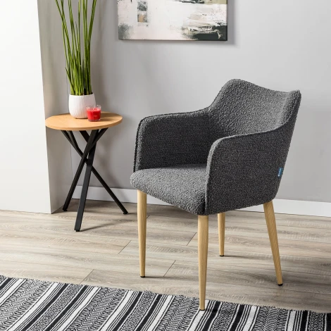 Стул Ralf Vent темно-серый/нат.дуб R-Home арт.410133121h_Grey_нат.дуб