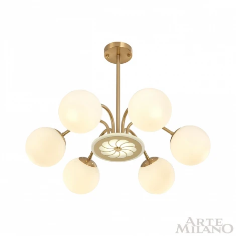 Потолочная люстра на штанге Arte Milano 271069/6 GD (220V, шарики)