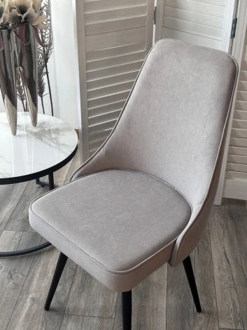 Стул БЕРТИ 360 град. поворот. B22 Серый, велюр / черный каркас M-City 64734