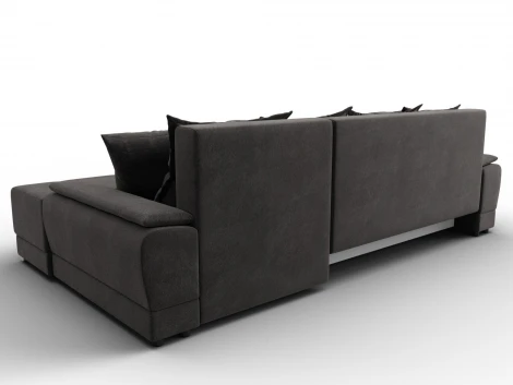 Диван угловой Лига-119 угол правый (ДСП,Брус,Фанера,ЛДС,Велюр/Темно-коричневый) Лига Диванов 137096