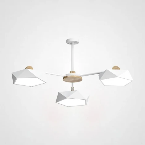 Люстра на штанге Geometric Ch 3 Белая ImperiumLoft Geometric-Ch01 (186751-26) (LED, 220V)