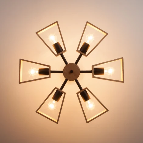 Потолочная люстра Eurosvet Klark 70056/6 черный (220V)