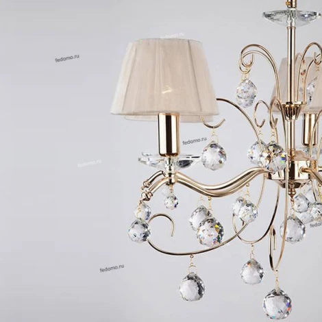 Подвесная люстра Eurosvet Эстель 10058/5 золото/прозрачный хрусталь Strotskis