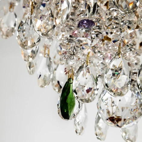 Подвесная люстра хрустальная Modelux MODELUX ML.850.9 GD