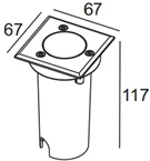 Встраиваемый светильник уличный светодиодный Oasis Light ВСТРАИВАЕМЫЕ СВЕТИЛЬНИКИ 77278 SS (220V, IP67)