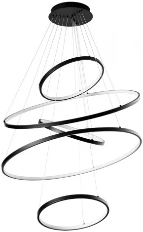 Подвесной светильник ярусный Arte Lamp Arcane A2974SP-137BK (LED, 220V, на тросе, кольцо)