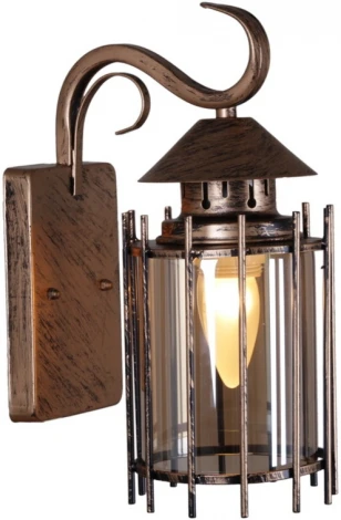 Настенный фонарь уличный Reluce 08284-9.2-001U BKG (220V, IP44)