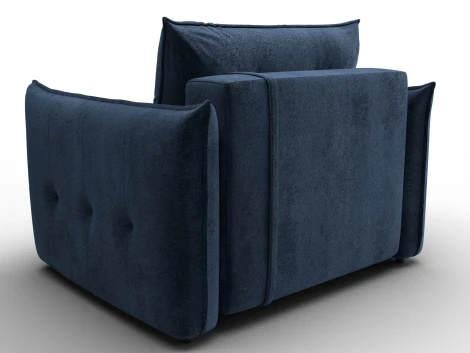 Кресло Лига-100 НПБ (ДСП,Фанера,Велюр/Синий) Лига Диванов 137003