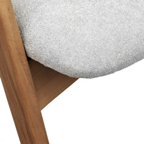 Стул Alan серый букле с ножками цвета орех Bradex Home арт.RF 0819