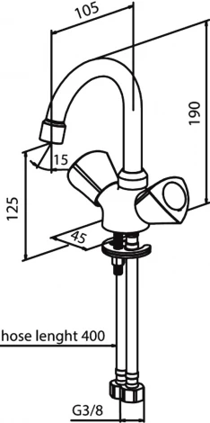 Смеситель Damixa RedBlu Object 340210000 для раковины