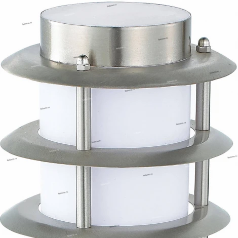 Столб уличный Horoz Ladin, 1 плафон, никель с белым