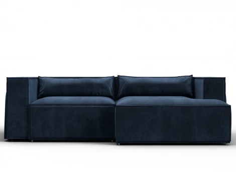 Диван угловой Лига-061 угол правый (ДСП,Брус,Фанера,Велюр/Синий) Лига Диванов 131151