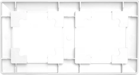 Рамка на 2 поста (серебро) Stekker Катрин 39798