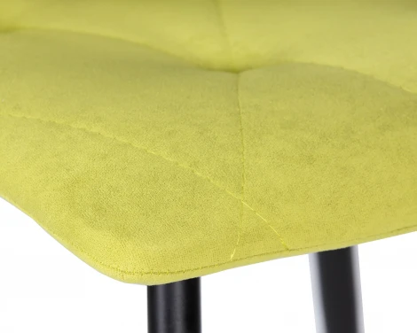 Стул обеденный DOBRIN CHILLY ROMBO (Лайм Simple 14, основание черное) 006 ROMBO, цвет сиденья лайм основания черный