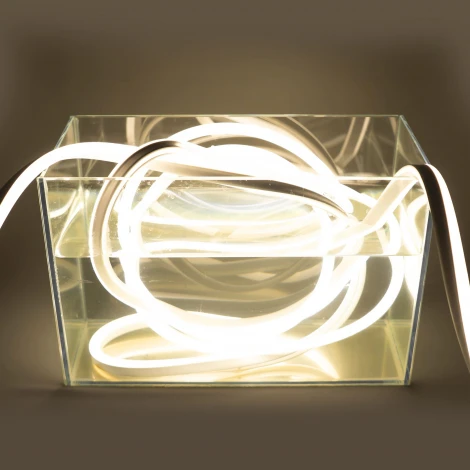 Односторонний Гибкий Неон 8х16мм Тепло-Белый 220В, 144 LED/м, IP65, Бухта 50м Laitcom FR-23551