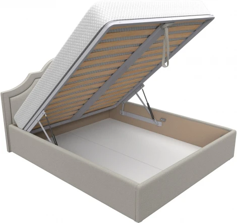 Кровать интерьерная Афина 160 (Бежевый/Рогожка) Лига Диванов арт.123043