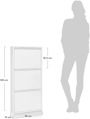 Ящик для обуви La Forma (ex Julia Grup) Ode (Белый/ Металл,Сталь) 46456