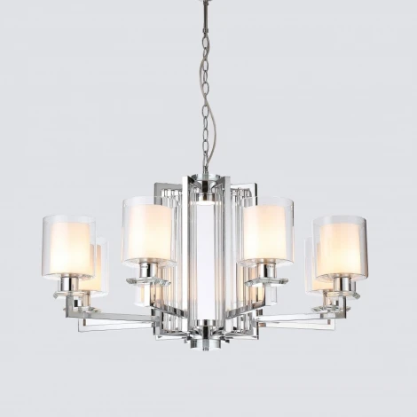 Подвесная люстра iLamp King RM6201-8 CR+CL (220V, на цепи)