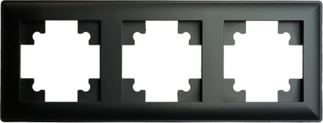 Рамка на 3 поста (черный) Stekker Катрин 39814