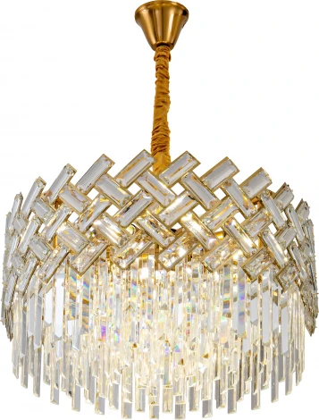 Подвесная люстра Zortes Dia ZRS.01277.14 (220V, хрусталь, на цепи, круглые, IP21)