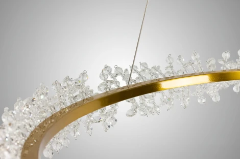 Подвесной светильник светодиодный AM Group AM455 L800 POLISHED GOLD (220V, на проводе, кольцо)