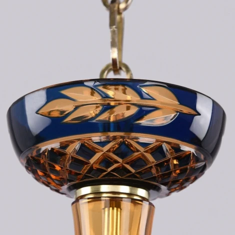 Подвесная люстра Bohemia 1308 1308/8/195 G Am/Amber-Blue/H-1J