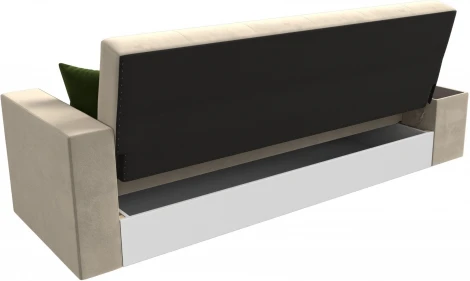 Диван-книжка Лига-020 стол слева (Бежевый,Зеленый/Микровельвет) Лига Диванов арт.118489L