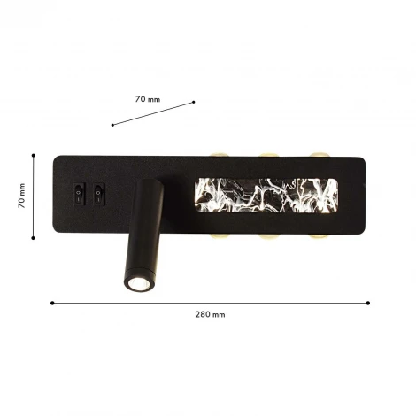 Настенный светильник светодиодный со спотом F-Promo Hickory 4692-1W LEDx6.5W LEDx16W