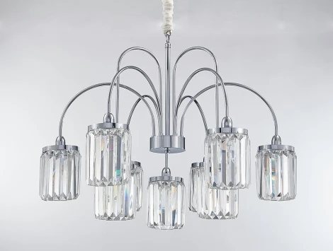 Подвесная люстра Newport 4500 4506+3/C chrome (220V, на цепи)