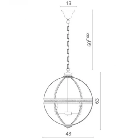 Подвесная люстра Divinare Sfera 1015/15 SP-4