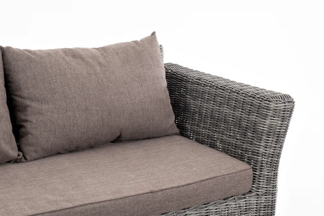 Лаунж-зона из искусственного ротанга, цвет графит 4SIS Капучино Сингл KSS2C2T-4-SET graphite
