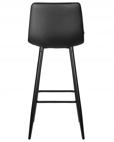 Набор 2 шт Стул барный DOBRIN NICOLE (черные матовые ножки, черная экокожа (P-01))