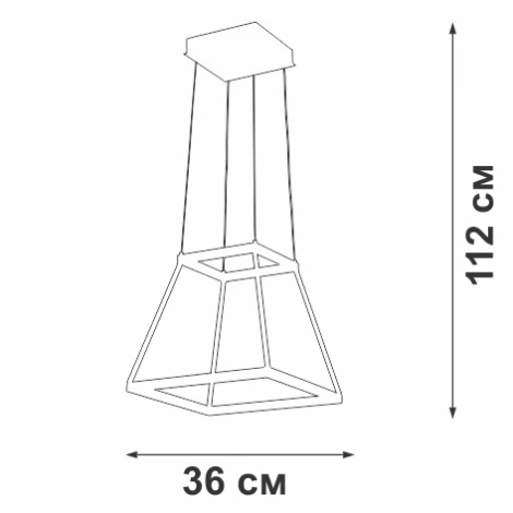 Подвесной светодиодный светильник V4693-0/1S, LED 45Вт, 3900-4200К, 3657лм Vitaluce V4693-0/1S (220V, на тросе)