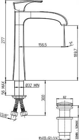Смеситель Paini Lady 89BY211LLLSSR для раковины