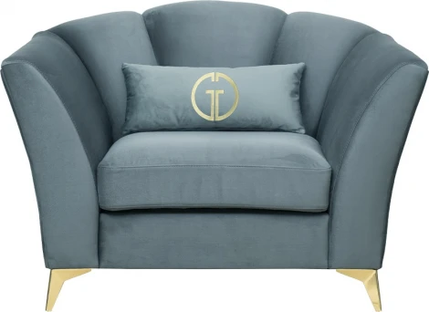 Кресло Annette велюр бирюзовый Colt1004 130*100*92см Garda Decor арт.ANNETTE-К-2K-Colt1004