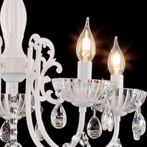 Подвесная люстра Reluce 04211-0.4-05 WH (220V, подвески, на цепи, подсвечник, свеча)