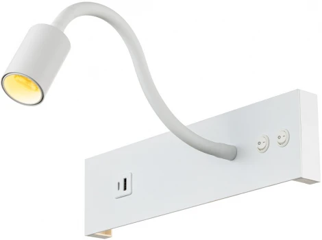 Настенный светильник LED с USB со спотом на гибкой ножке для чтения с выключателем Citilux Декарт CL704470 (220V)