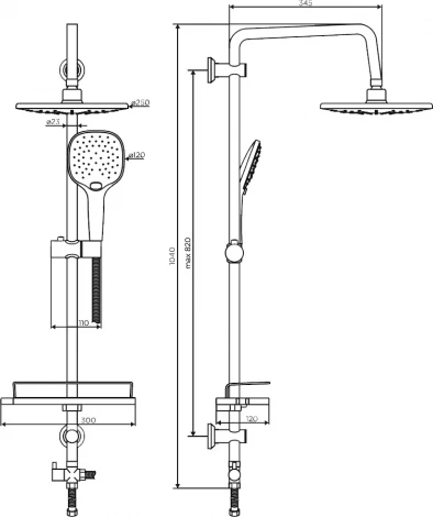 Душевой комплект Dorff Prime D0744010
