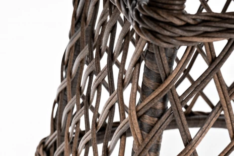 Плетеный круглый стол, диаметр 80 см, цвет коричневый 4SIS Эспрессо YH-T1661G-2 brown