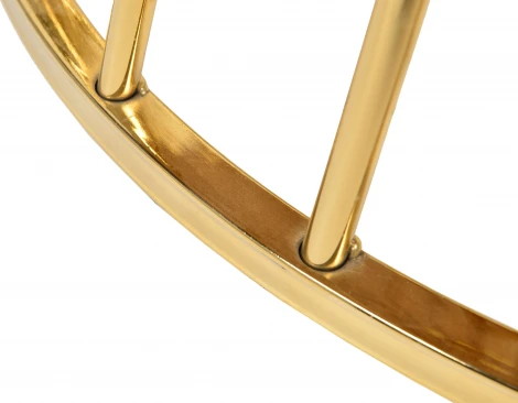 Стол Liverpool диам.100см, керамогранит белый мрамор с золотистыми ножками Bradex Home арт.FR 1059