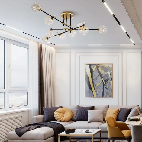 Потолочная люстра светодиодная на штанге с регулировкой цветовой температуры Modelux MODELUX ML.6079.9