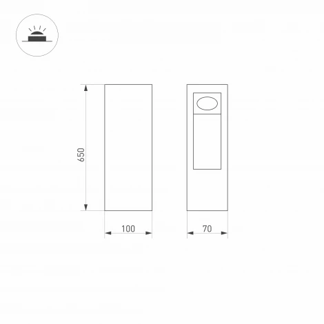 Наземный светильник Arlight LGD-MARK-BOLL 029965 (LED, 220V, IP54)