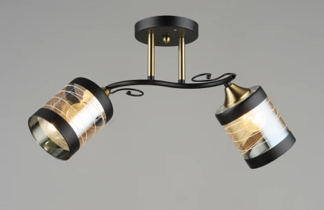 Потолочная люстра на штанге Мелодия Света SL1N SL1624-2 BK+CP 000066053 (220V)