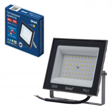 Прожектор уличный светодиодный 6500K серый Uniel ULF-F23-50W/6500K IP65 160-240V GREY