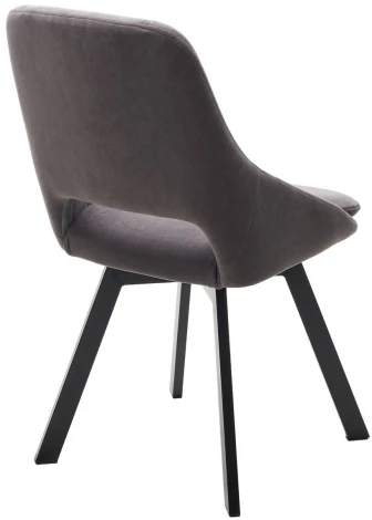 Стул ASP, 360 град. поворот. B28 Темно-серый, велюр / черный каркас, М-City