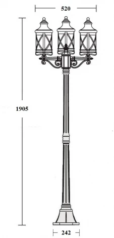 Наземный фонарь Oasis Light LUCERNA 84808B/02 Bl (220V, фонарь, IP44)
