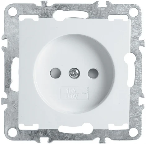 Розетка без заземления со шторками (белый) Stekker Эрна 39316