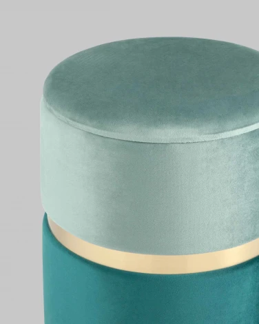 Пуф Кэрри с ящиком велюр бирюзовый УТ000025556