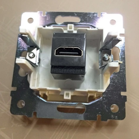 Розетка встраиваемая HDMI Werkel, серебро