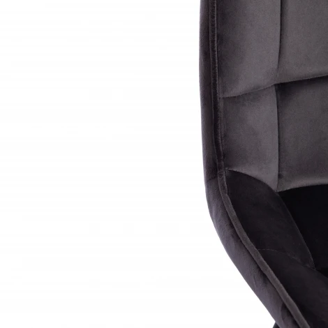 Стул Abruzzo/Абруццо (мод. 8060)/2 шт. в упаковке металл/велюр, 54х62х83см, серый (HLR-21)/черный (Комплект из 2 шт.) Tetchair 24536